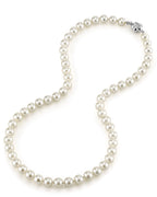 Elegant White Akoya Pearl Necklace – 9.0–11.0 mm