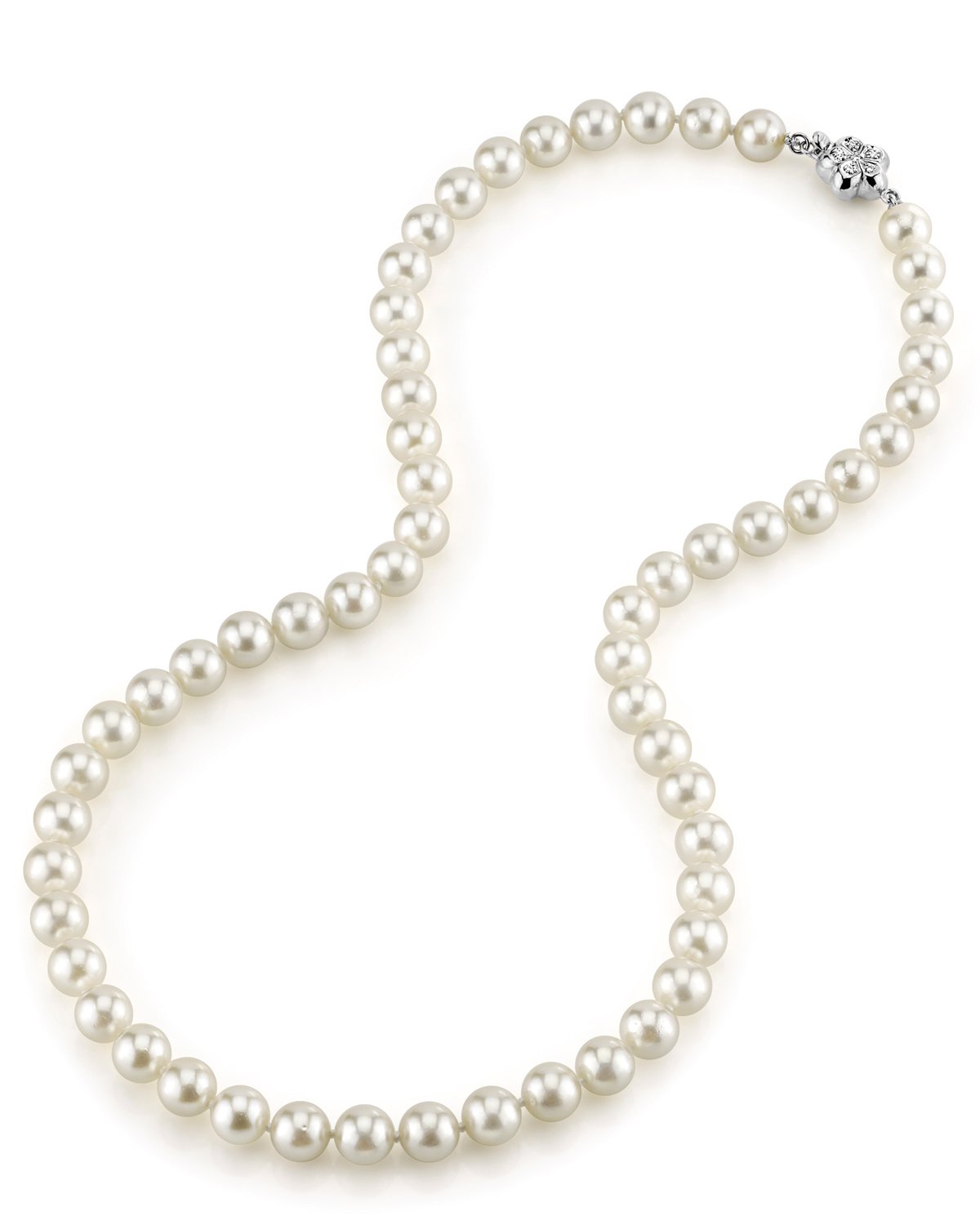 Elegant White Akoya Pearl Necklace – 9.0–11.0 mm