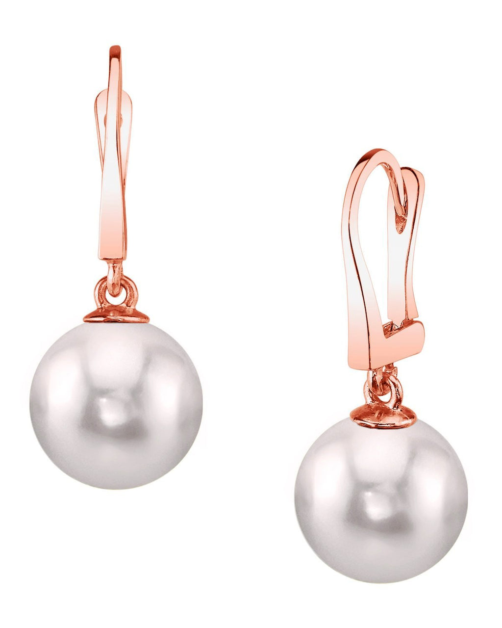 Classic Japanese Akoya Pearl Dangle Earrings, 7.0–8.0mm
