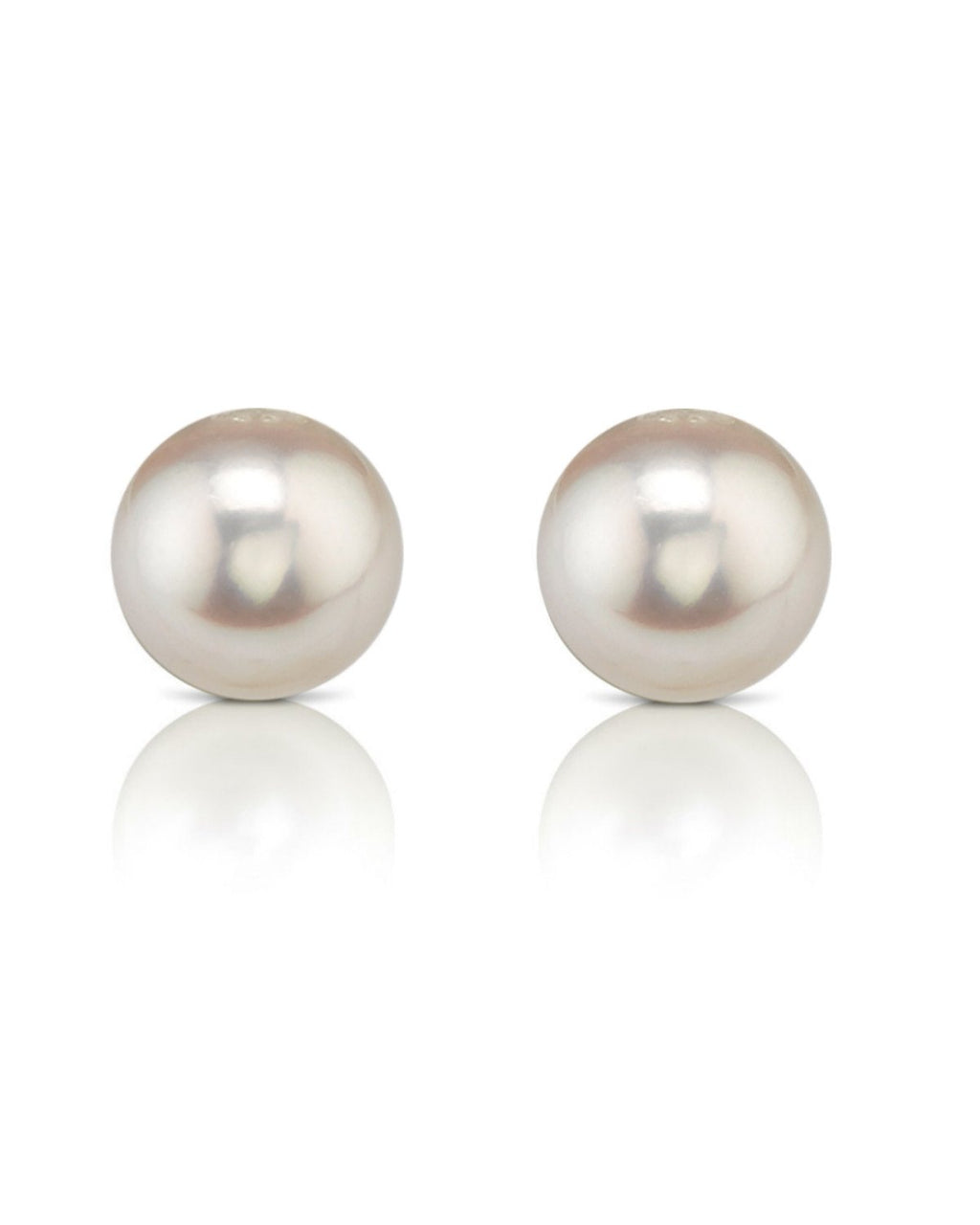 Hanadama Akoya Pearl Stud Earrings – Round 7.0–8.0mm Pearls