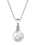 Elegant White South Sea Pearl Bezel Pendant, 9.0–11.0 mm