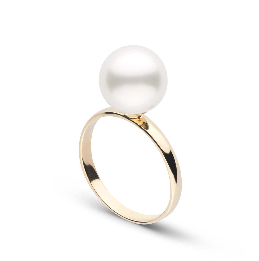 Classic Collection 9.0–10.0 mm White South Sea Pearl Ring – Timeless Elegance