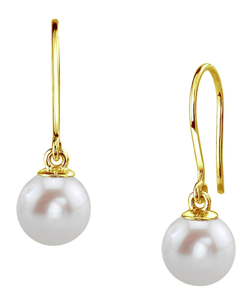Elegant 7.0–8.0mm Freshwater Pearl Linda Dangle Earrings