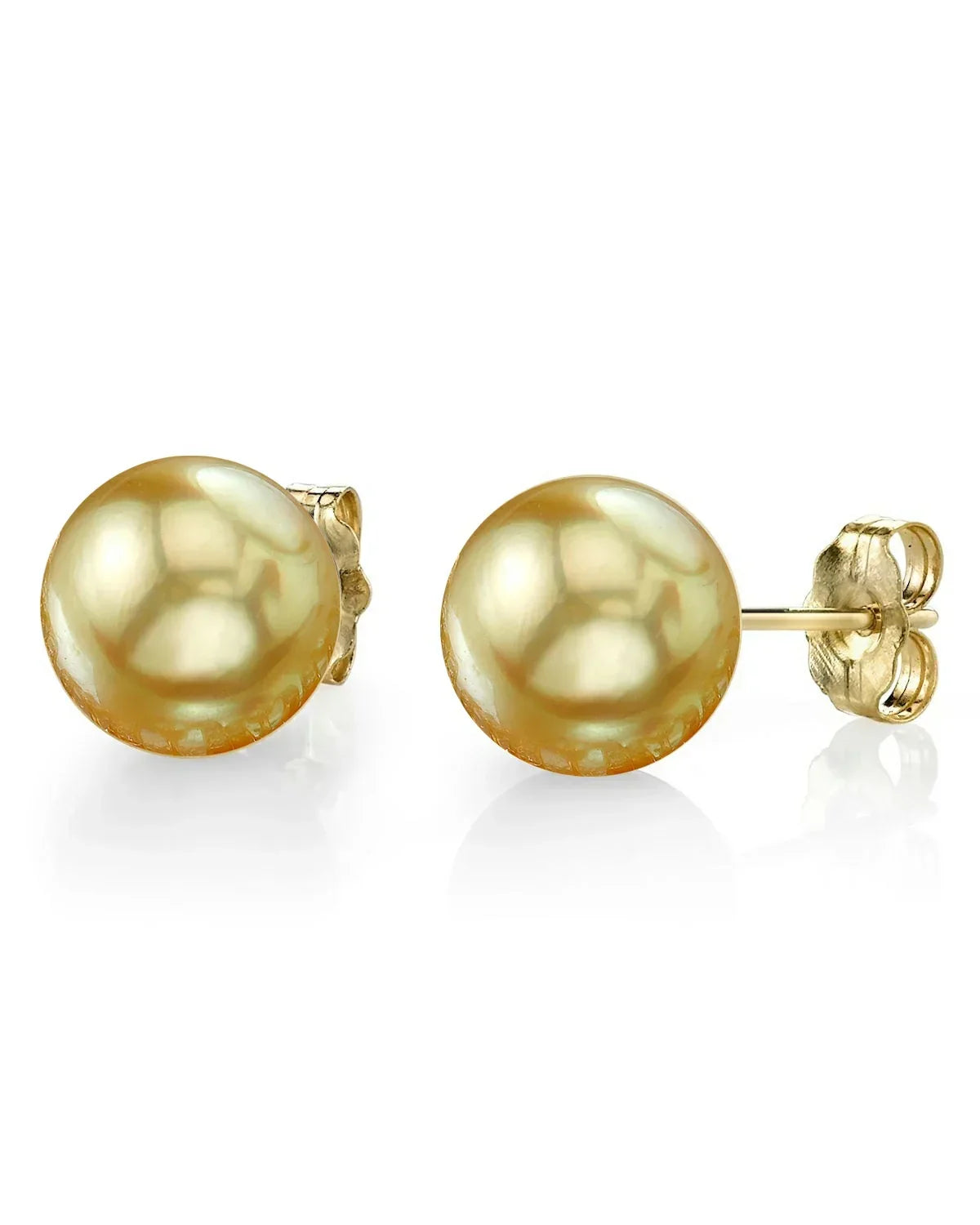 Elegant Golden South Sea Pearl Earrings – 7.0–8.0mm Pearls