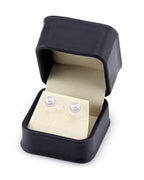 Exquisite Hanadama Akoya Round Pearl Stud Earrings, 7.0–8.0mm