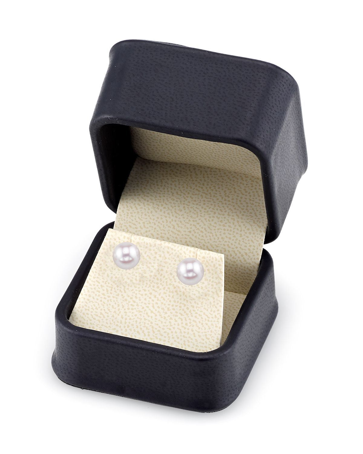 Exquisite Hanadama Akoya Round Pearl Stud Earrings, 7.0–8.0mm