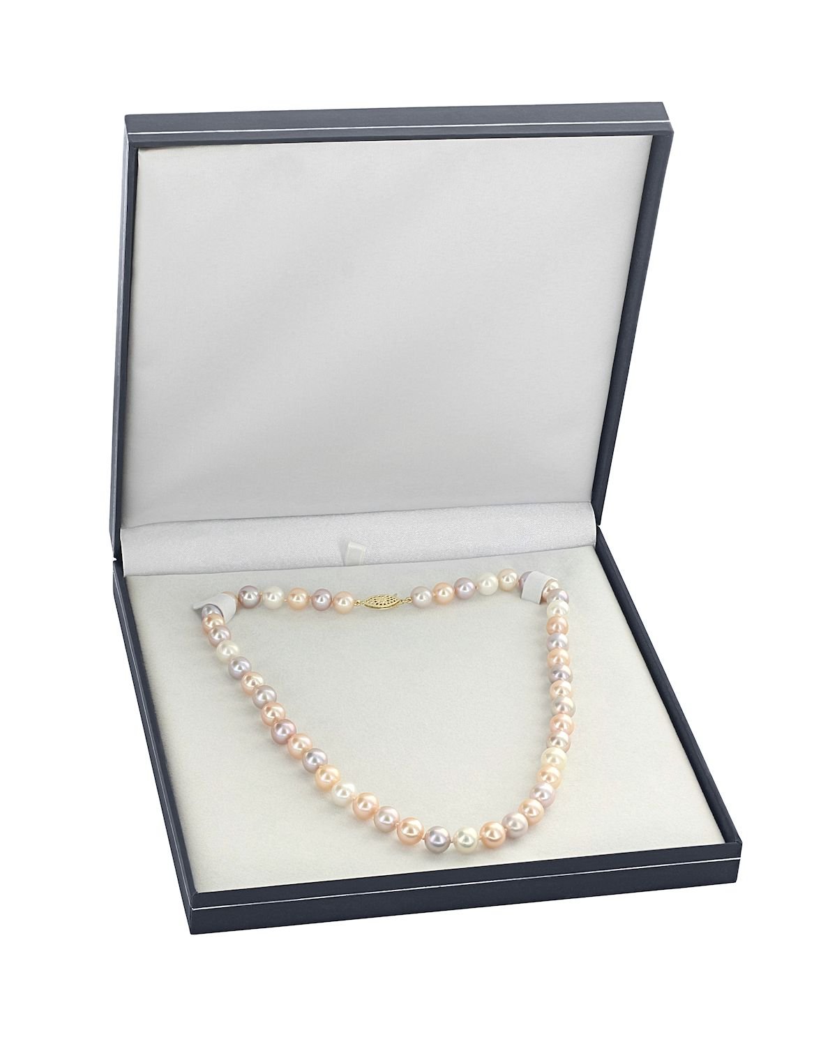 H12 Elegant Freshwater Multicolor Pearl Necklace – 7.0–7.5mm Pearls
