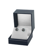 Elegant Black Tahitian Pearl Stud Earrings, 7.0–8.0mm
