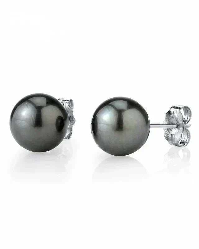 Elegant 7.0–8.0mm Tahitian Pearl Earrings