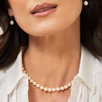 Elegant White Freshwater Pearl Necklace – 9.0–11.0mm